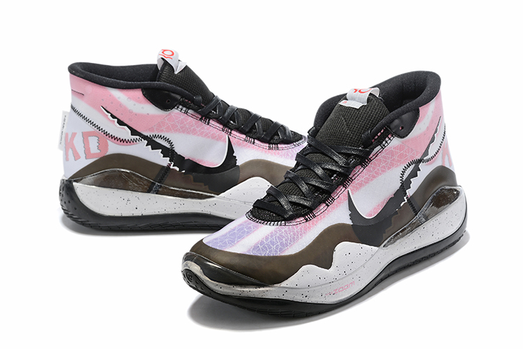 2019 Men Nike Kevin Durant 12 Brown Black Pink Shoes